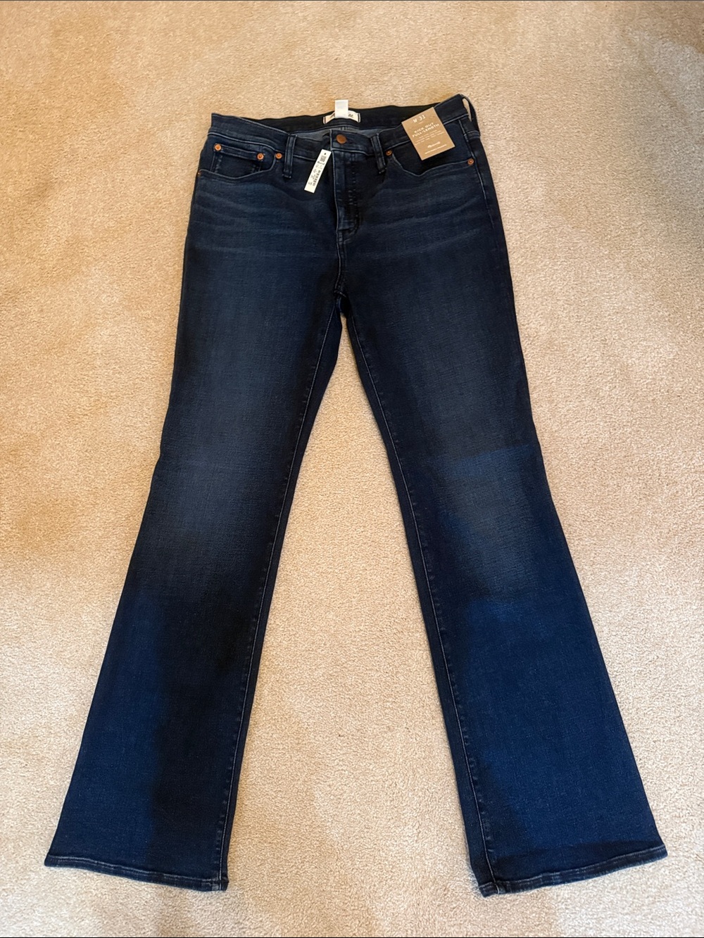 Madewell Women’s Dark Blue Flare Jeans - Kick Out Full Length